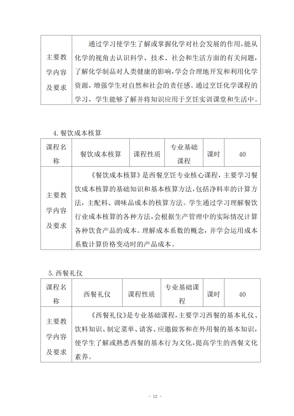 西餐烹饪专业人才培养方案（2024.08）_13