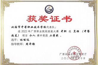 指导学生获奖证书