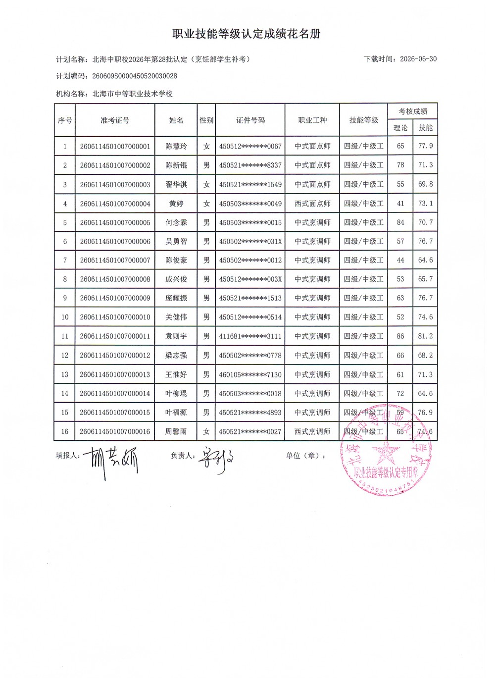 公示文件